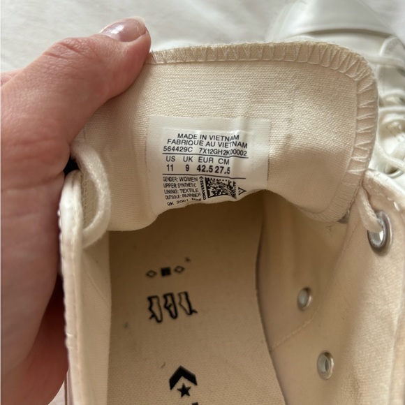 WHITE LEATHER PLATFORM CONVERSE - Picture 6 of 6